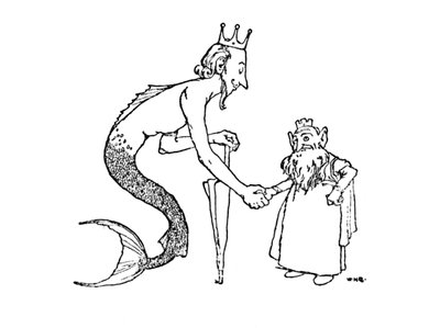 Le Roi-Mer doit être invité en premier, vers 1930 - William Heath Robinson