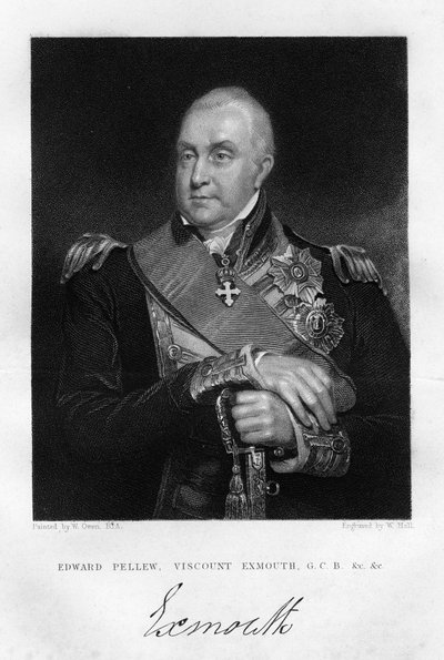 Amiral Edward Pellew 1757-1833, 1er vicomte Exmouth, 1837 - W. Holl