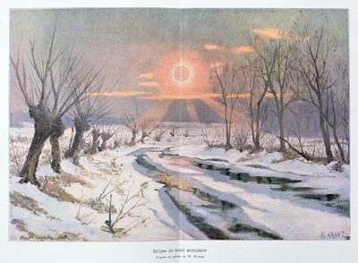 Éclipse annulaire du soleil, illustration de 