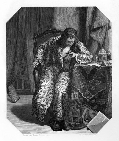 Antoni van Leeuwenhoek, scientifique néerlandais du 17ème siècle et pionnier de la microscopie, vers 1870 - W. Steelink