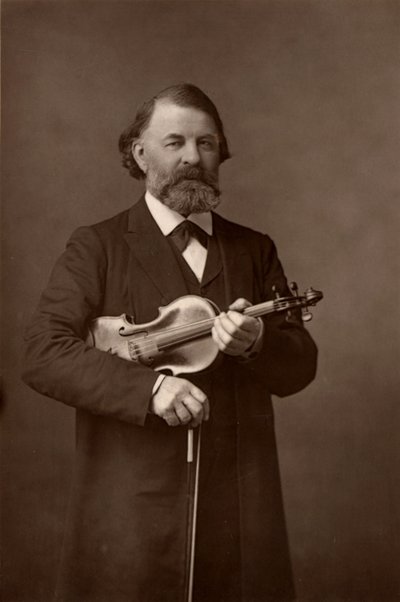 Joseph Joachim (1831-1907) violoniste hongrois, compositeur et directeur du Conservatoire de Berlin (woodburytype) - W. and D. (after) Downey