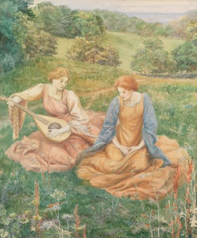 Le luthiste (aquarelle) - Walford Graham Robertson