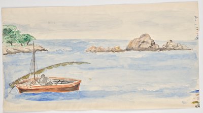 Homme dans un voilier sur la côte en Floride (?) - Walter Barwig