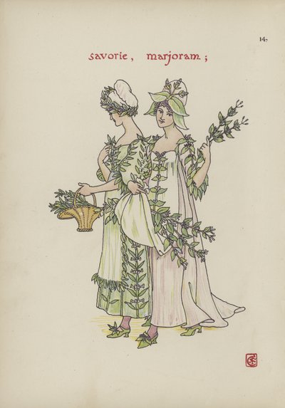 Fleurs du jardin de Shakespeare - Walter Crane