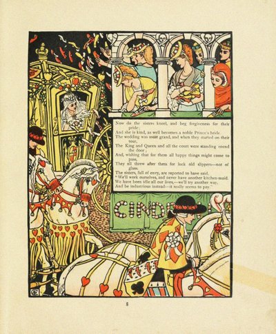 Illustration pour le conte de fées Cendrillon - Walter Crane