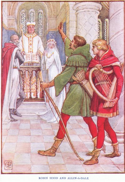 Robin des Bois et Alan-a-Dale, c.1920 - Walter Crane