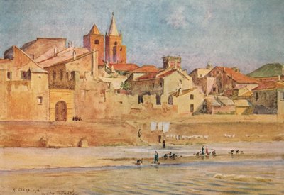 Albenga depuis le Centa, vers 1910, 1912 - Walter Frederick Roofe Tyndale