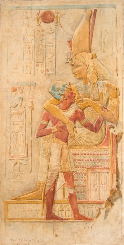 Isis allaitant Seti I, Abydos - Walter Frederick Roofe Tyndale