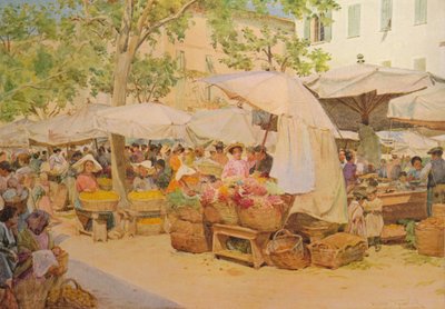 Le marché de Nice, vers 1910, 1912 - Walter Frederick Roofe Tyndale