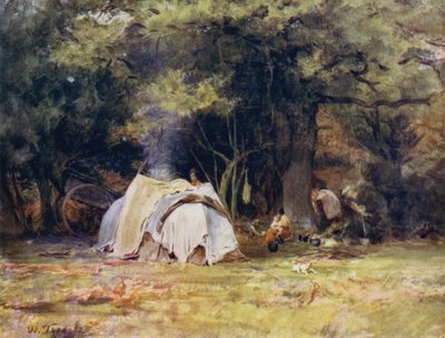 La Nouvelle Forêt : Le camp gitan près des chenils entre Lyndhurst et Minstead - Walter Frederick Roofe Tyndale