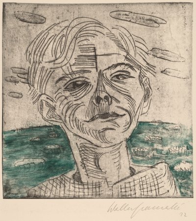 Homme à la mer (autoportrait) - Walter Gramatte
