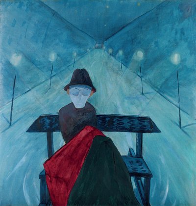 Homme dans un traîneau - Walter Gramatte