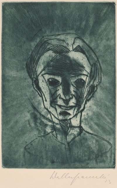 Tête souriante, Autoportrait - Walter Gramatte
