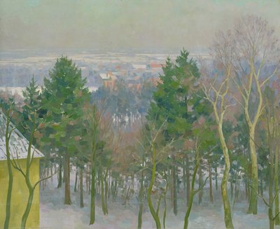Vue de Krahenberg à Blankenese (huile sur carton) - Walter Heinrich Tanck
