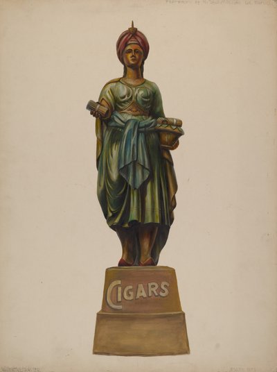Figure de magasin de cigares, vers 1937 - Walter Hochstrasser
