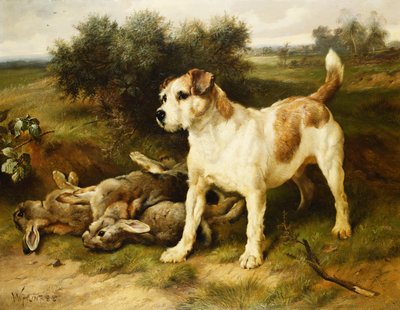 Un Fox Terrier avec le Butin du Jour - Walter Hunt