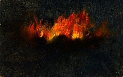 Zeppelin en flammes vu à travers un télescope depuis Southfields, 3 septembre 1916 - Walter Hunt