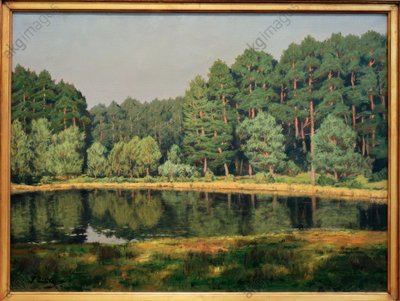 Paysage forestier avec un lac de la Marche - Walter Leistikow