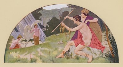 Bellérophon recevant de Minerve le cheval ailé Pégase - Walter MacEwen