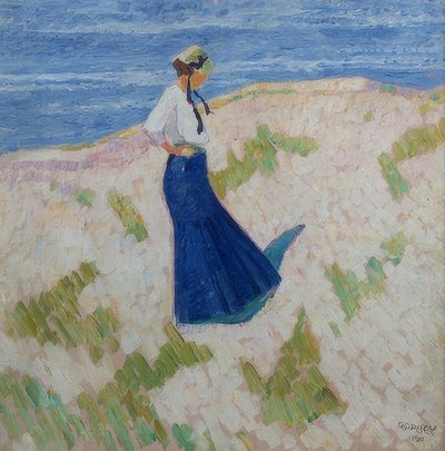 Bernhardine Bornemann sur la plage à Heist - Walter Ophey