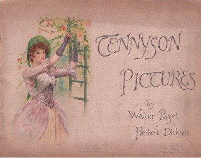 Conception de la couverture avant (La Reine de Mai), illustration de Tennyson Pictures publiée par E P Dutton & Co, vers 1900 - Walter Paget