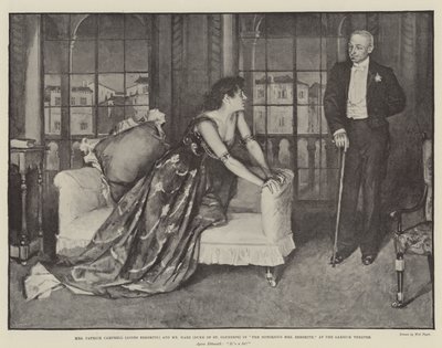 Mme Patrick Campbell (Agnes Ebbsmith) et M. Hare (Duc de St Olpherts) dans La Notorious Mrs Ebbsmith, au Garrick Theatre - Walter Paget