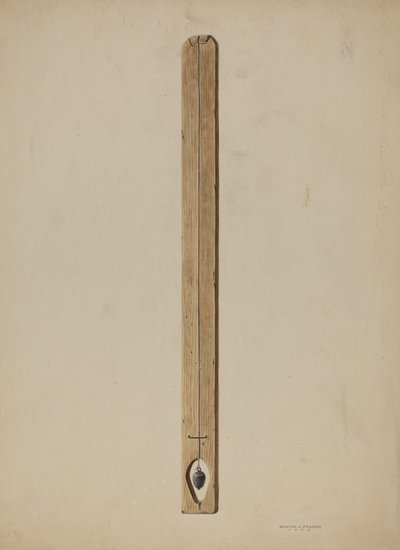 Fil à plomb et planche - Walter Praefke