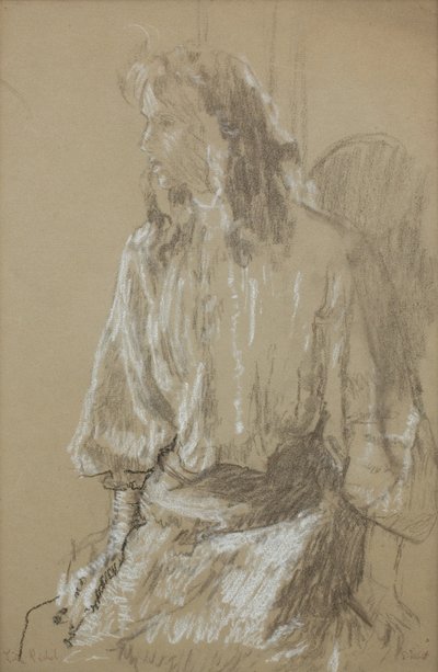 Petite Rachel, vers 1906 (craie noire et blanche sur papier gris) - Walter Richard Sickert