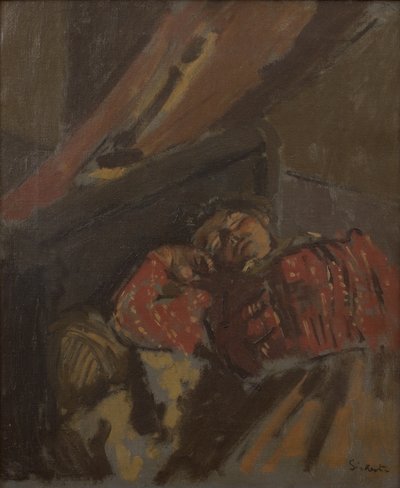 Chemisier à motifs rouges, vers 1907 (Huile sur toile) - Walter Richard Sickert