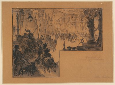 Illustration montrant le retour triomphal de l