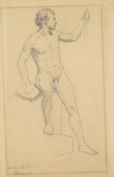 Nu Masculin Assis, vers 1870-77 - Walter Shirlaw