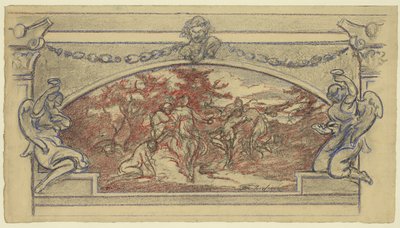 Étude pour une fresque montrant des figures dansantes - Walter Shirlaw
