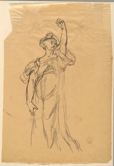 Étude de figure avec bras levé - Walter Shirlaw