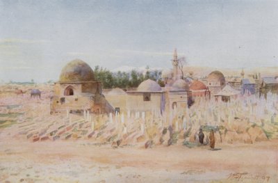 Le cimetière musulman et vue du mont Hermon, Damas - Walter Spencer Stanhope Tyrwhitt