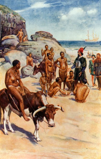 Les Portugais et les Hottentots - Walter Stanley Paget