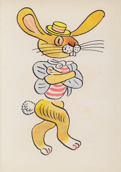 Figures des livres pour enfants : Frère Lapin (lithographie en couleur) - Walter Trier
