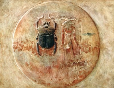 Scarabée et Ra, Tombe de Seti, Égypte, 1910 - Walter Tyndale