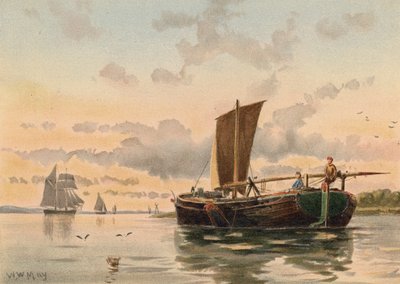 Barge remontant la Medway - Walter William May