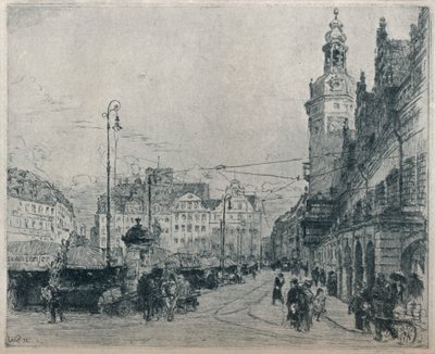 Place du marché, Leipzig, vers 1913 - Walter Zeising