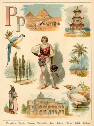 Lettre P (chromolitho) - Walter Zweigle