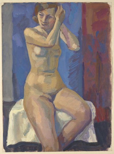Nu féminin assis - Walther Gamerith
