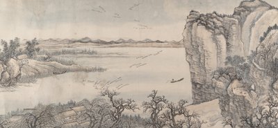 Paysage dans le style de Juran et Yan Wengui, daté de 1713 - Wang Hui