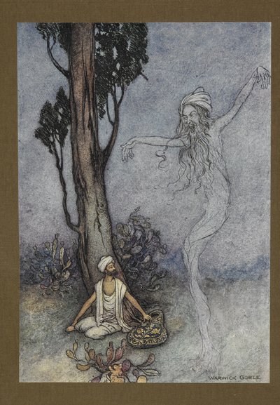 "Maintenant barbier, je vais te détruire. qui te protégera?", de Folk-Tales of Bengal ... Avec 32 illustrations en couleur par Warwick Goble (Edition de luxe) - Warwick Goble