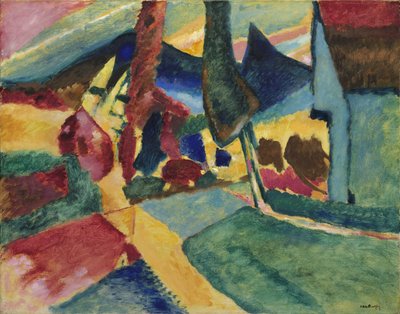 Paysage avec deux peupliers, 1912 - Wassily Kandinsky