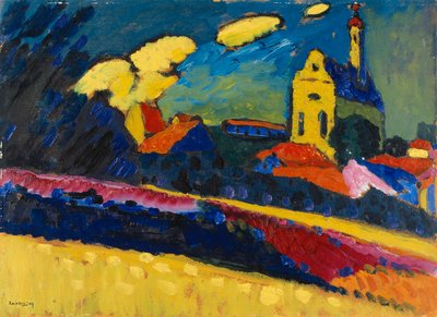 Étude pour Murnau - Paysage avec église, 1909 - Wassily Kandinsky