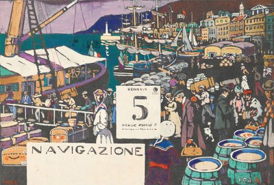 Étude pour une affiche de navire, 1906 - Wassily Kandinsky