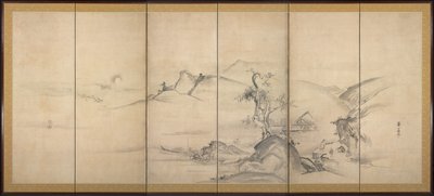 Huit vues des rivières Xiao et Xiang - Watanabe Shiko