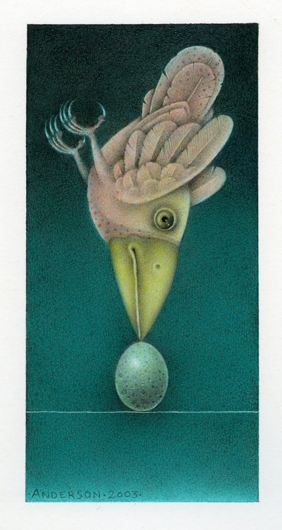 Balancing Bird, 2003 (technique mixte sur carton d