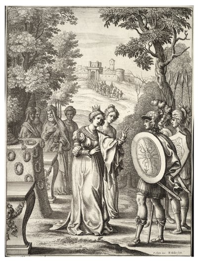 Énée rencontre Andromaque - Wenceslaus Hollar