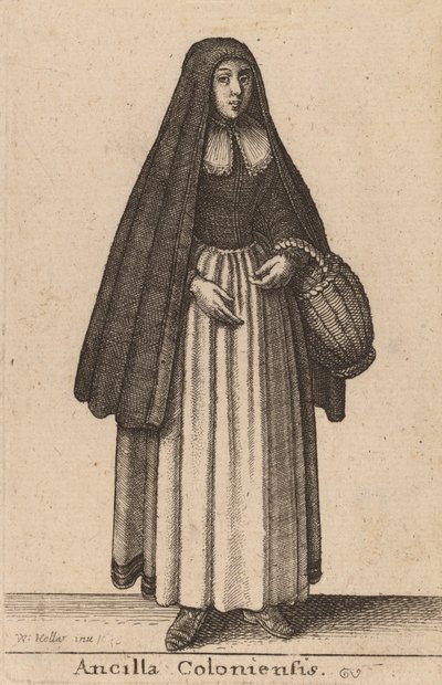 Ancilla Coloniensis, 1643 - Wenceslaus Hollar